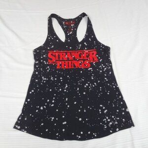 STRANGER THINGS - WOMENS BLACK MEDIUM SPORT TANK TOP T-SHIRT L430